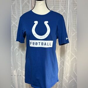 Indianapolis Colts ladies size Small Nike Blue Football Tee Horseshoe on front